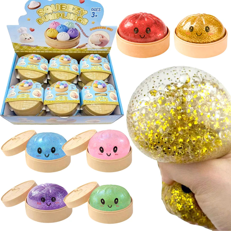Glitter dumpling squishy display box
