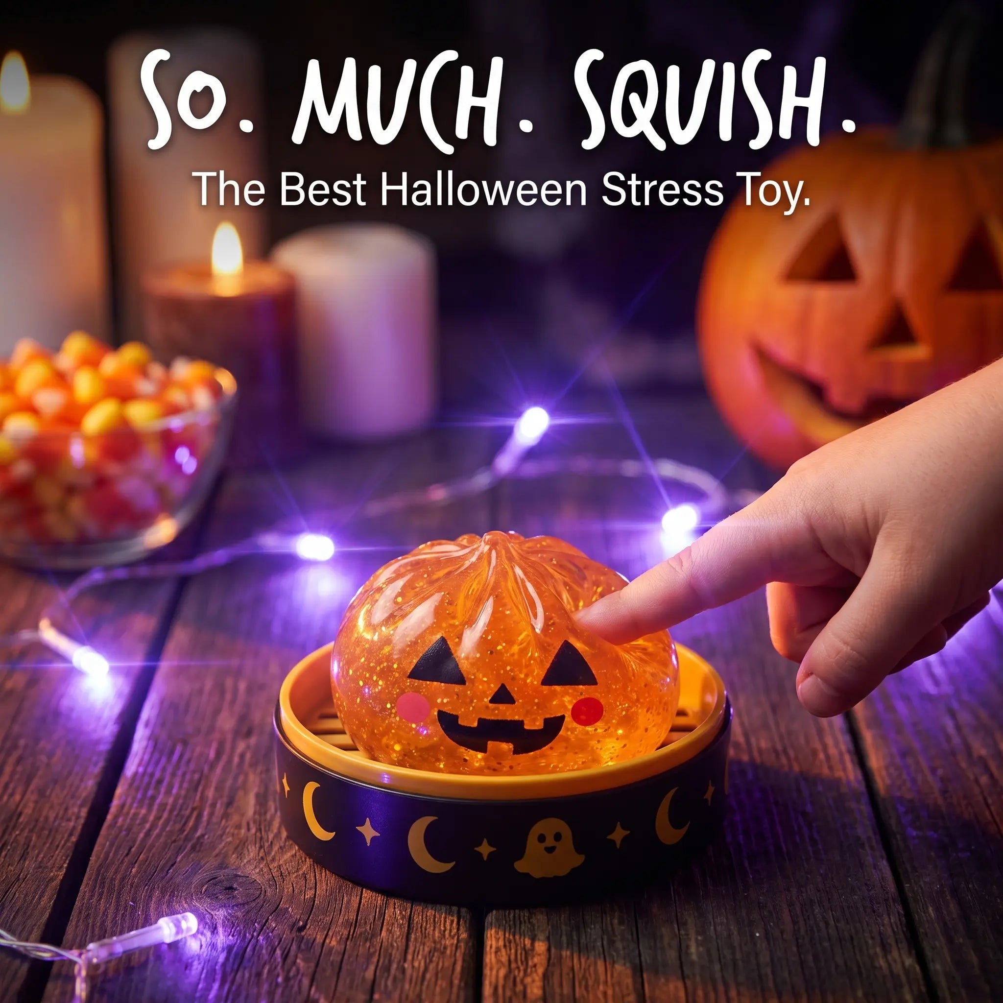Halloween Steamed Bun Squishy Toy Set, Slow Rising Stress Relief Fidget Toys with Steamer Bases, Pumpkin Eyeball Ghost Assortment, Collectible Desk Decor for Party Favors